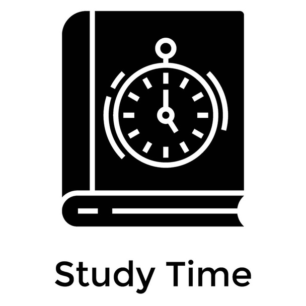 Study time in glyph icon  - Vecteur, image