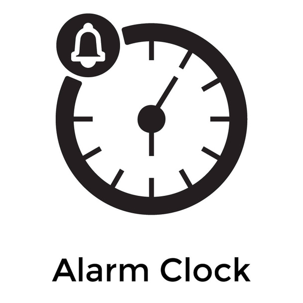 Glyph vector of analog alarm clock  - Vektor, Bild