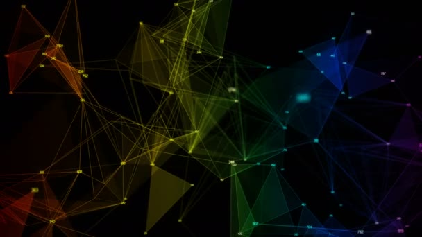 Абстрактный фон красочные радуга радуга случайный цифровой сети данных - Кадры, видео