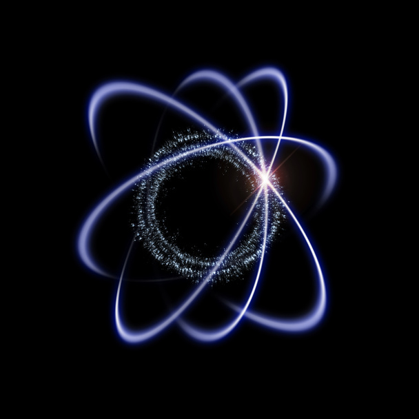 Ilustração 3D de Partículas Atômicas
 - Foto, Imagem