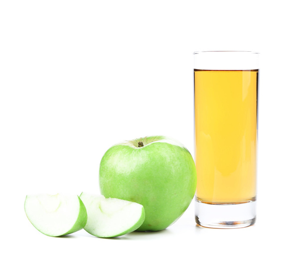 green apple, slices and juice - Fotografie, Obrázek