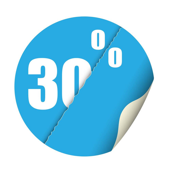 Round sticker percent discount. Modern vector illustration. - Vector, Image