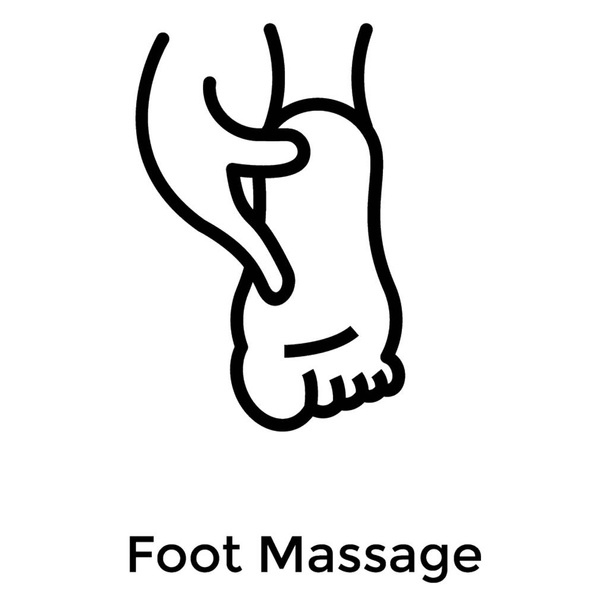 Icon of relaxing foot massage line design - Vector, afbeelding