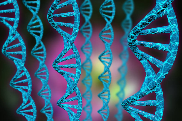 Filamentos de ADN Ilustración 3D
 - Foto, imagen