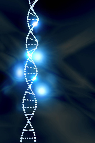 DNA strengen 3D illustratie - Foto, afbeelding