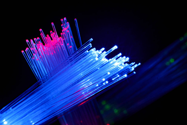 Macro Fiber Optic kabel - Foto, afbeelding