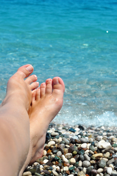 feet on the beach - 写真・画像