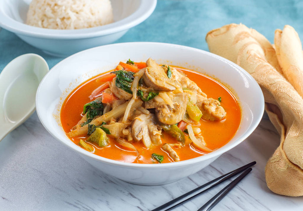 Tajskie jedzenie Panang curry - Zdjęcie, obraz