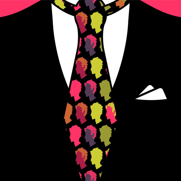 Gentleman tie pattern seamless texture - Vecteur, image