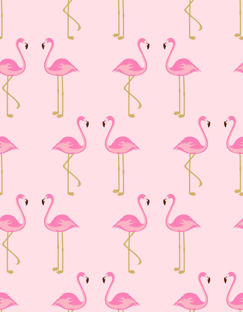 cartoon flamingo seamless pattern - Вектор, зображення