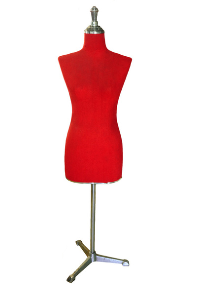 Maniquí rojo femenino aislado en blanco
 - Foto, Imagen