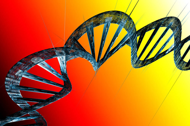 DNA Strands Ilustração 3D
 - Foto, Imagem