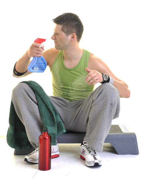 Sportsman relaxing and drinking water - Zdjęcie, obraz