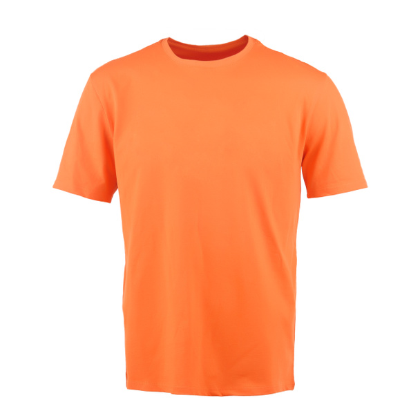 Orangefarbenes T-Shirt auf weißem Hintergrund - Foto, Bild
