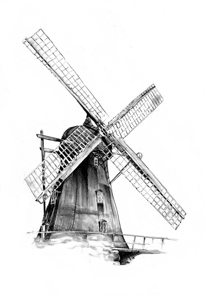 Moulin à vent dessin art design
 - Photo, image