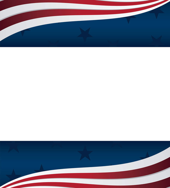 πλαίσιο των εικονιδίων της αμερικανικής σημαίας της Αμερικής - Διάνυσμα, εικόνα