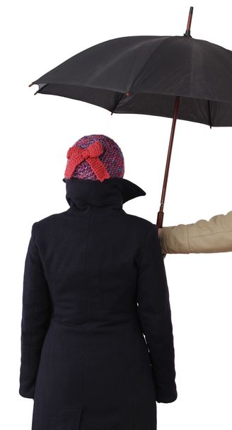 Woman with umbrella - Fotoğraf, Görsel