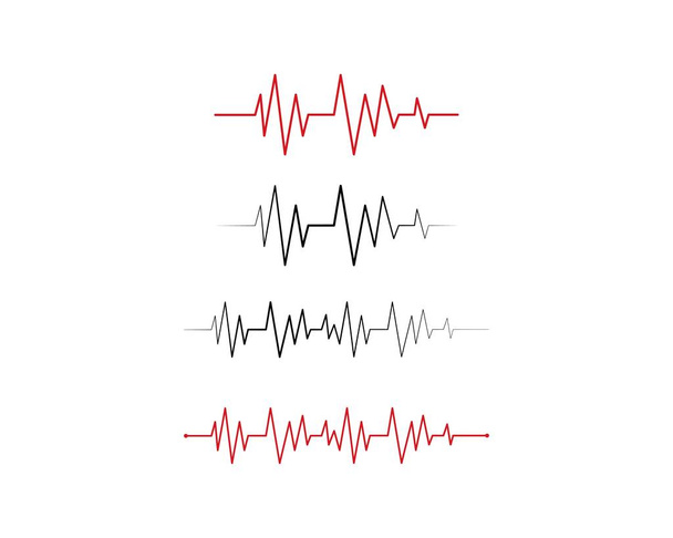Herzschlag-Linienvektor  - Vektor, Bild