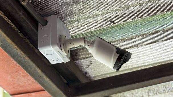 A CCTV  infrared camera  technology 4.0 for look security area of people. - Fotoğraf, Görsel