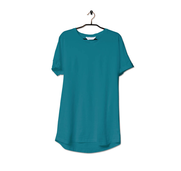 Grab this impressive Realistic Tshirt Mock Up In Biscay Bay Color to give a boost to your brand logo. This mock up are highly Perfect for showcasing your artwork. - Photo, Image