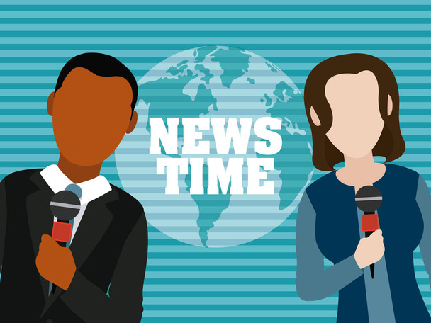 News time cartoons - Vector, Image