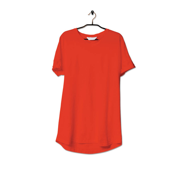 Grab this impressive Realistic Tshirt Mock Up In Cherry Tomato Color to give a boost to your brand logo. This mock up are highly Perfect for showcasing your artwork. - Photo, Image