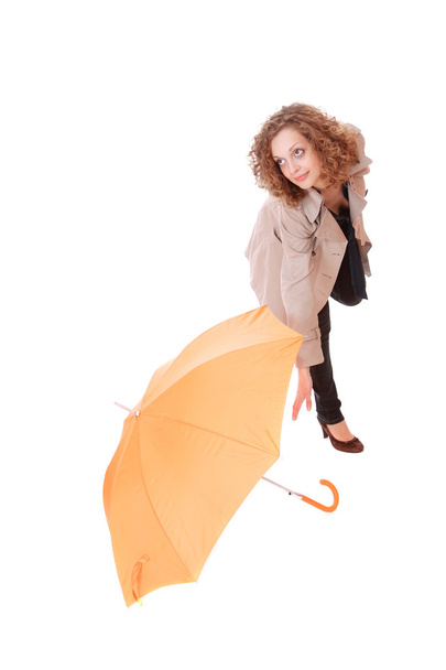 Woman holding an umbrella - Foto, Imagem