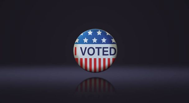  Głosowałem America odznakę renderowania obrazu 3D. - Zdjęcie, obraz