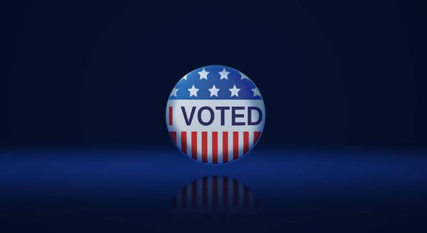  Én szavazás Amerika jelvény 3D visszaadás kép. - Fotó, kép