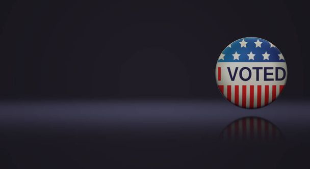  I voted America badge 3d rendering image. - Photo, Image