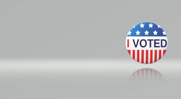  Ik heb gestemd America badge 3D rendering image. - Foto, afbeelding
