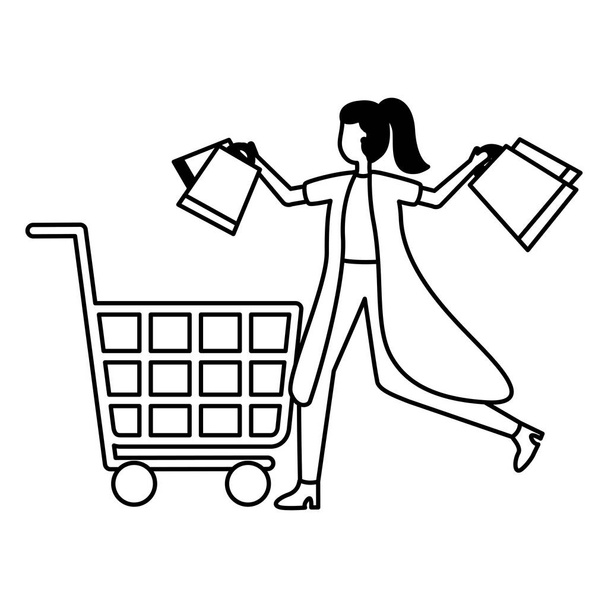 persone shopping bag commercio concetto
 - Vettoriali, immagini