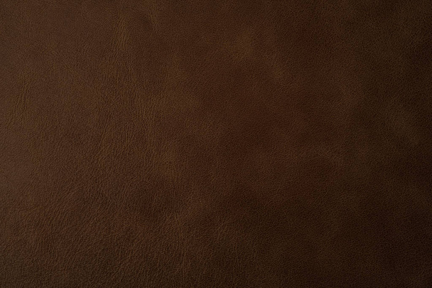 Brown leather texture background, genuine leather - Photo, Image