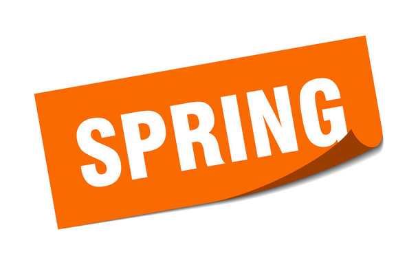 spring sticker. spring square isolated sign. spring - Vektör, Görsel