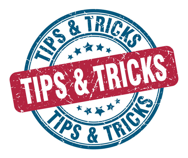 tips & tricks stamp. tips & tricks round grunge sign. tips & tricks - Vector, Image