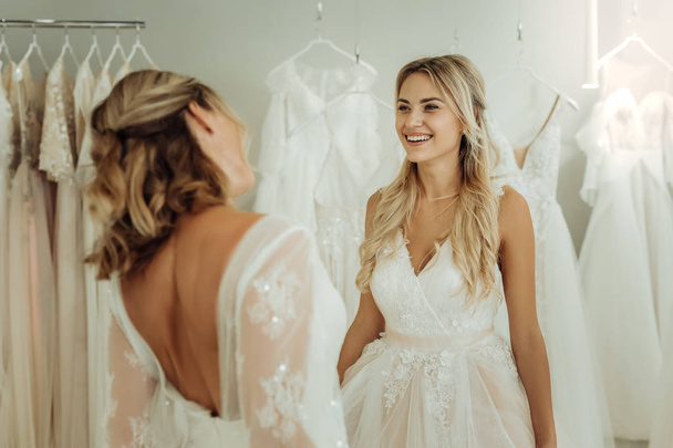 Two women at their wedding shopping together. - Photo, Image