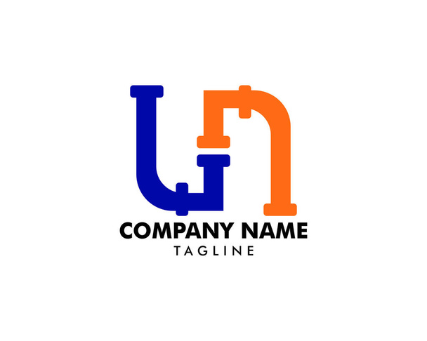 LN Pipe Carta Logo Ícone Design
 - Vetor, Imagem
