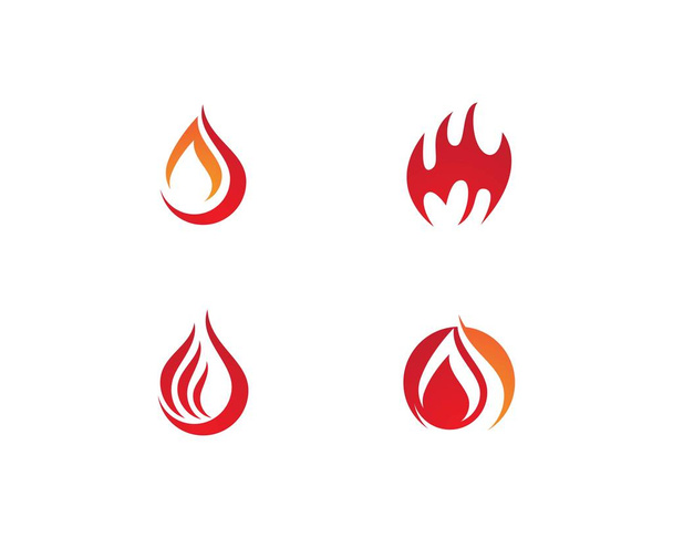 tűzláng logó sablonja - Vektor, kép