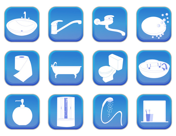 Иконы в ванной комнате
 - Вектор,изображение