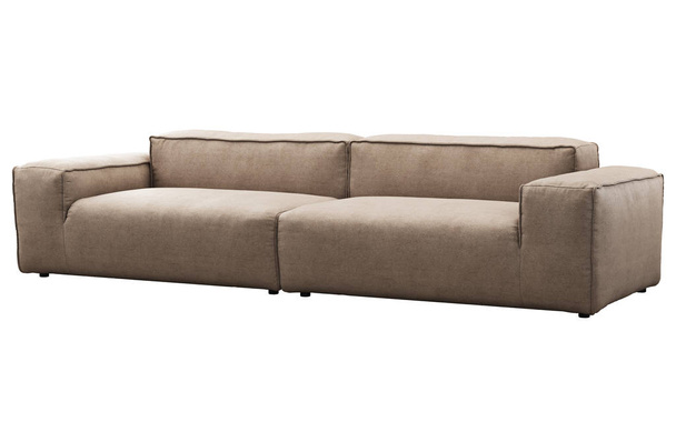 Σύγχρονος μπεζ αρθρωτός καναπές ύφασμα. απόδοση 3D - Φωτογραφία, εικόνα