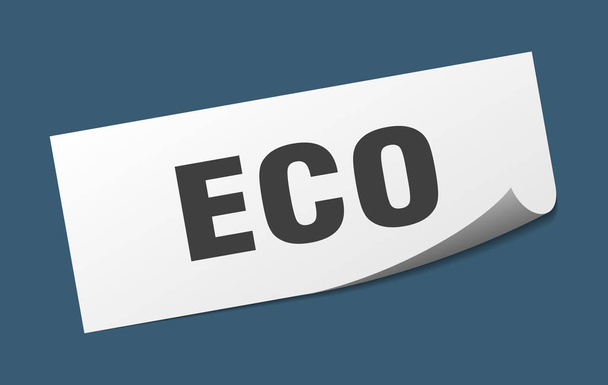 eco sticker. eco square isolated sign. eco - Вектор, зображення