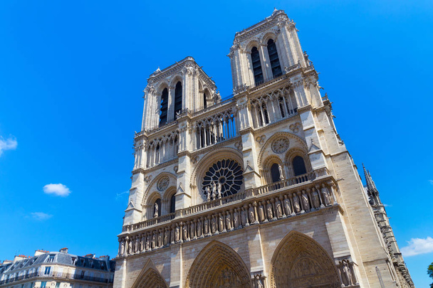 View of the original Notre-Dame de Paris church - Foto, imagen