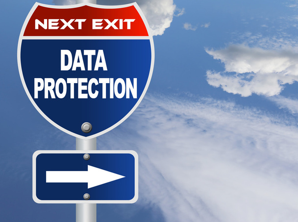 gegevens bescherming verkeersbord - Foto, afbeelding