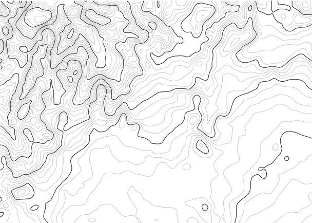 CONTOUR topo kaart in zwart/wit  - Foto, afbeelding