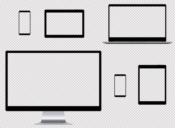 Monitor Notebook Tablet Smartphone collection - Vector, Image