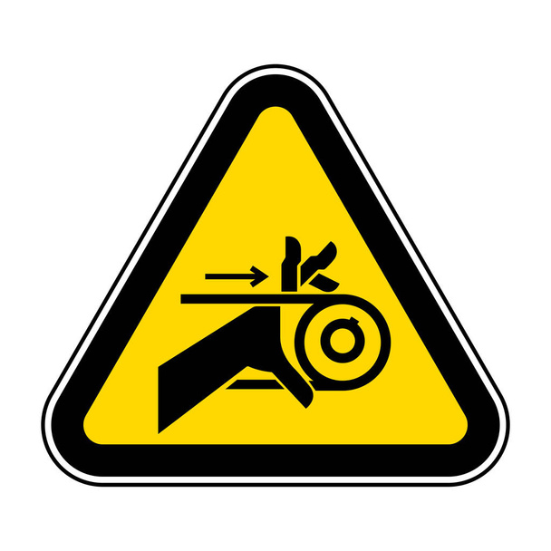 Signo de símbolo de unidad de correa de enredo de mano aislado sobre fondo blanco, ilustración vectorial EPS.10  - Vector, Imagen