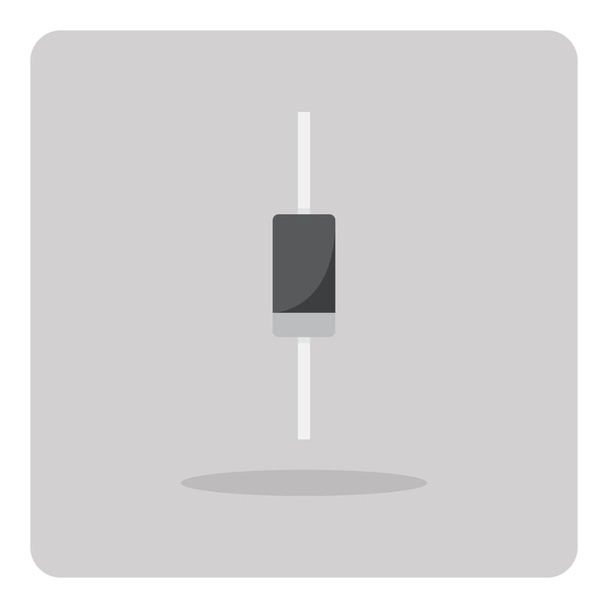 Векторный дизайн плоской иконки, Диод для печатной платы на изолированном фоне
. - Вектор,изображение