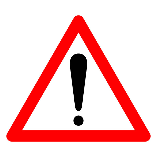 Warning Symbol Sign Isolate On White Background,Vector Illustration EPS.10  - Vector, Image