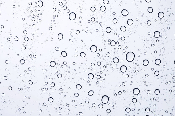 sky view through car window with rain drops. - Photo, Image