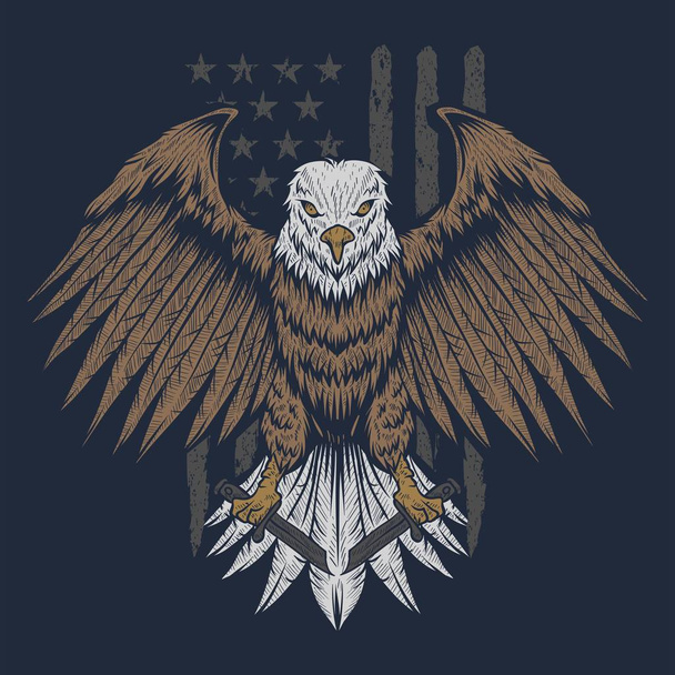 Eagle США флаг векторной иллюстрации для вашей компании или бренда
 - Вектор,изображение